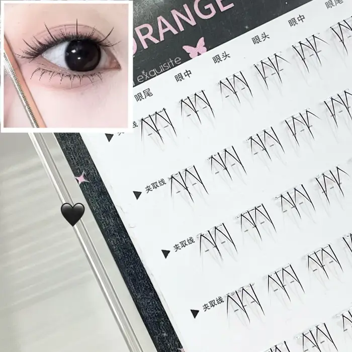Faux-cils naturels transparents