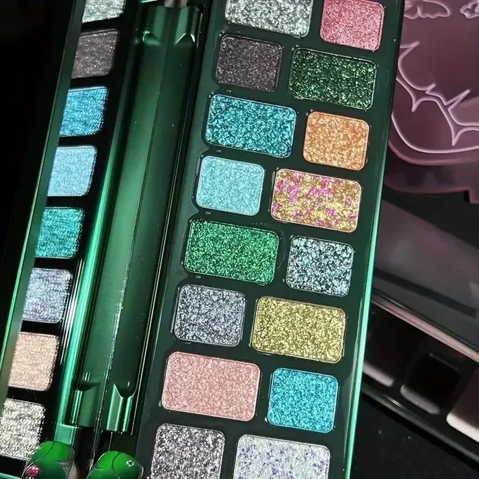 Palette de fards à paupières diamant scintillant de 16 couleurs
