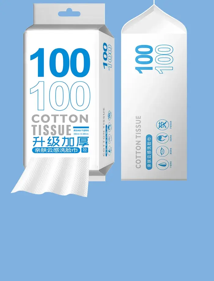 Serviette jetable en coton pur, épaisse et douce, pour bébé, pour le démaquillage et le nettoyage du