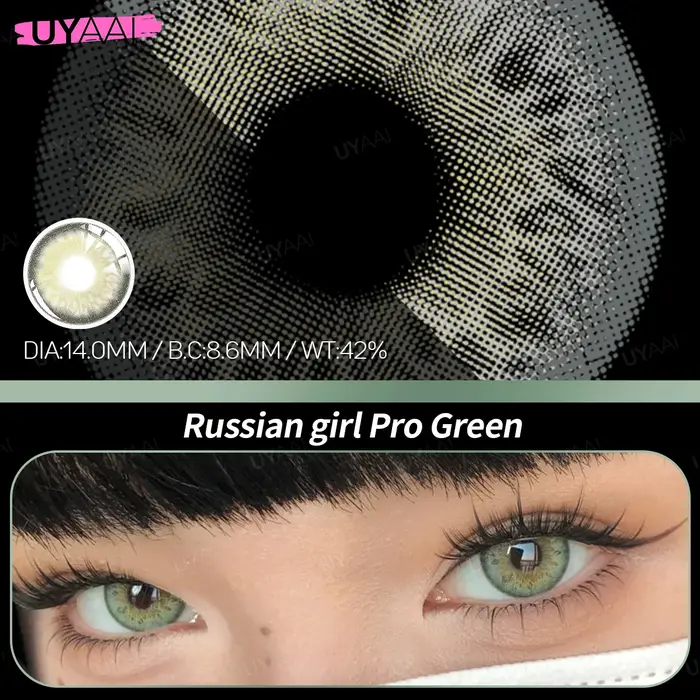UYAAI lentilles de Contact de couleur marron naturel grands yeux