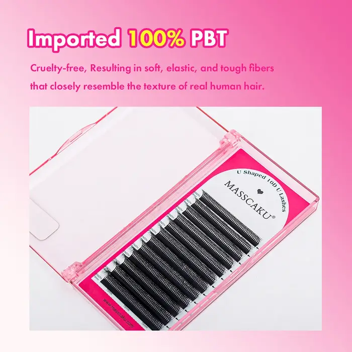 Cils faux MASSCAKU C/D en forme de U 3D/4D/5D/6D/8D/10D Mix 8-15MM