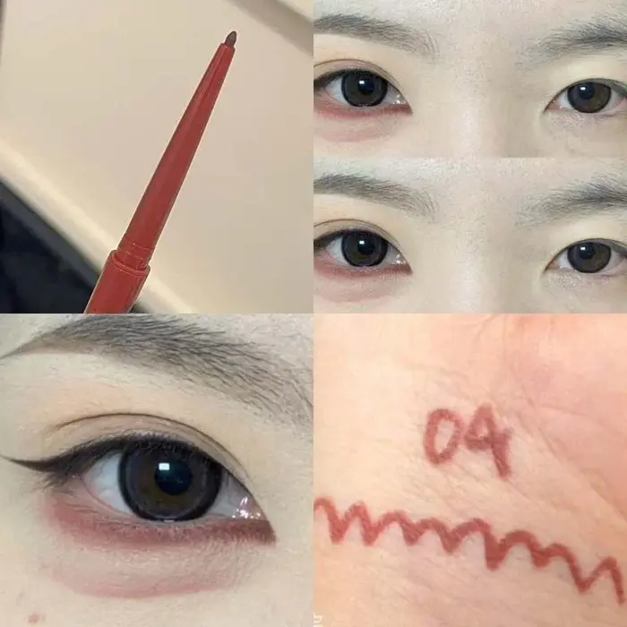 Crayon Eyeliner Gel Ultra-fin rose marron sous les yeux, imperméable, mat, Aegyosal couché, ver à so