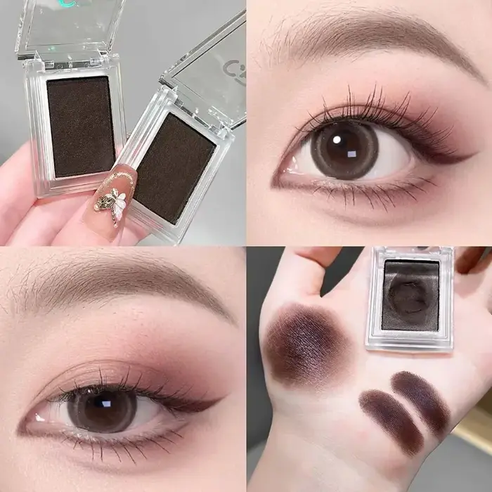 Palette de maquillage multifonctionnelle rouge brun foncé