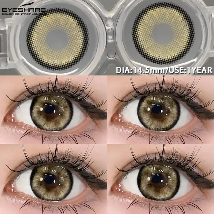 EYESHARE 1 paire série FLORENCE lentilles de contact colorées à la mode pour les yeux doux annuel Contacts bruns