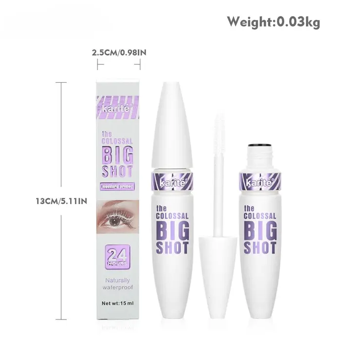 2 pièces de mascara blanc long et recourbant