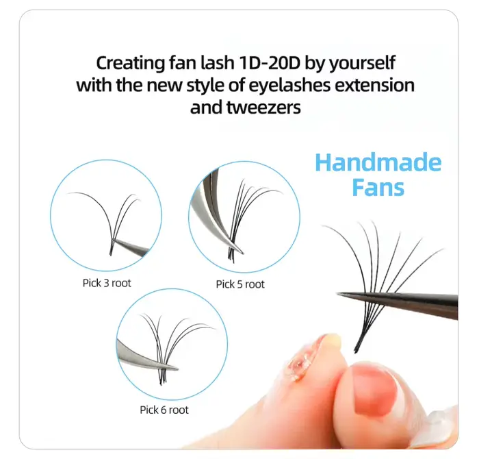 AGUUD noir mat Extension de cils individuelle Volume professionnel coréen PBT cachemire plateau d'ex