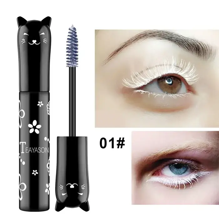 Mascara 6 couleurs imperméable à l'eau séchage rapide cils boucles Extension maquillage cils bleu ro