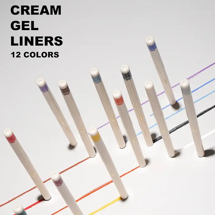 Crayon Eyeliner Rétractable 12 Couleurs Scintillant Anti-Bavure 2-en-1 Stylo Maquillage Multi-Fard à Paupières Haute Pigmentation Néon
