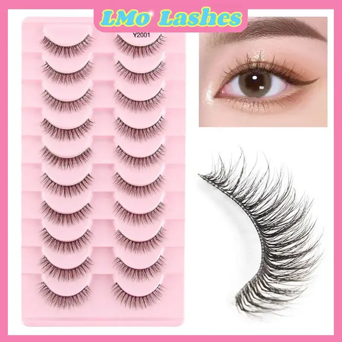5 paires de Faux cils en vison faits à la main