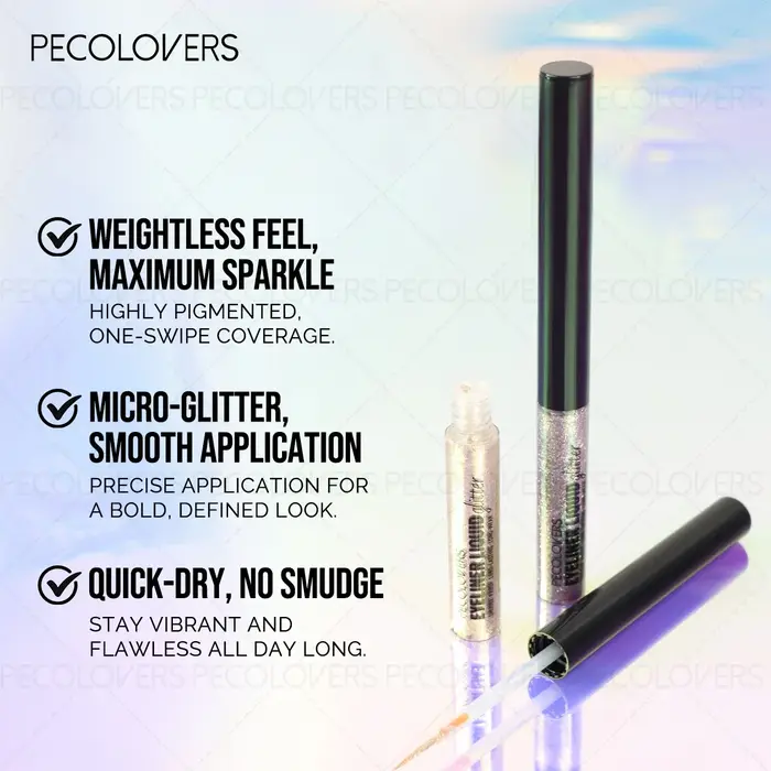 Crayon Eyeliner liquide métallique à paillettes imperméables