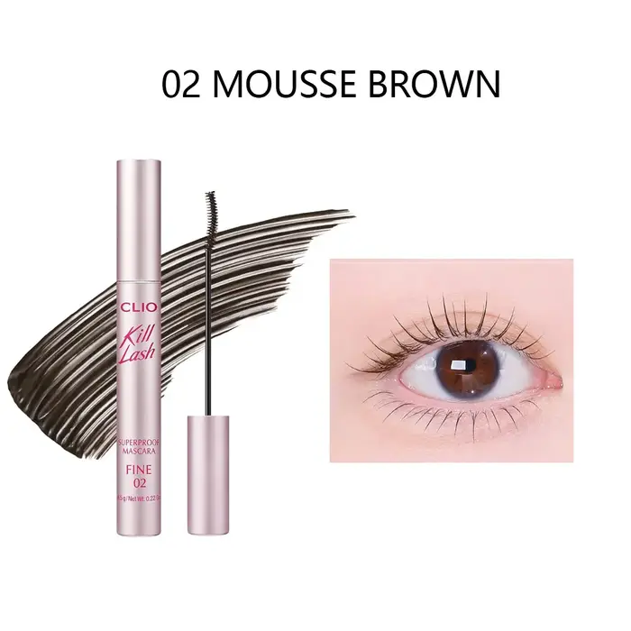 Clio Kill Lash Superproof Mascara FINE 02 Mousse Brown