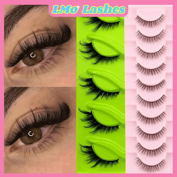 5 paires de Faux cils en vison faits à la main