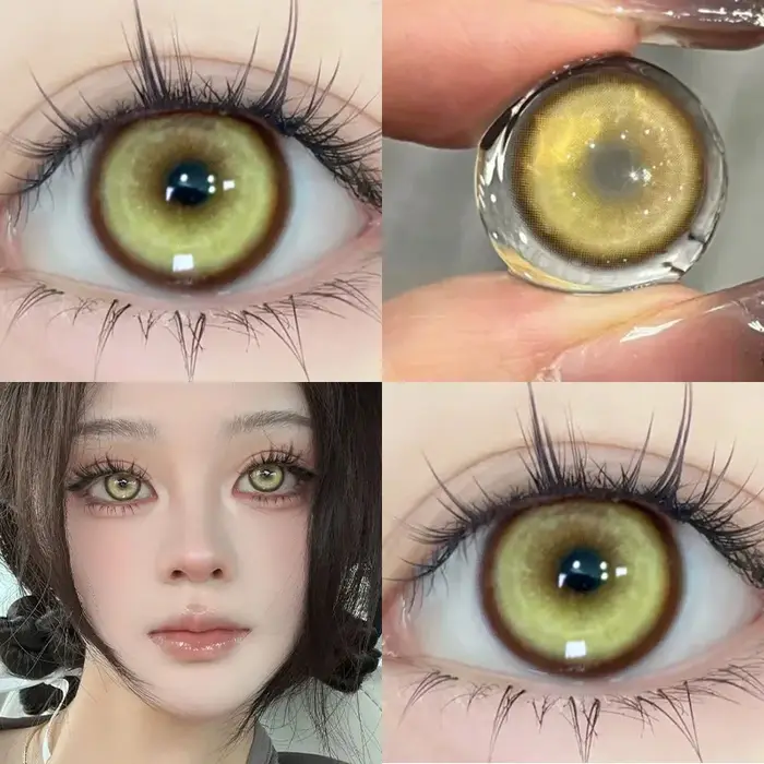 KSSEYE offre spéciale jaune Cosplay lentilles de Contact colorées pour les yeux avec degrés