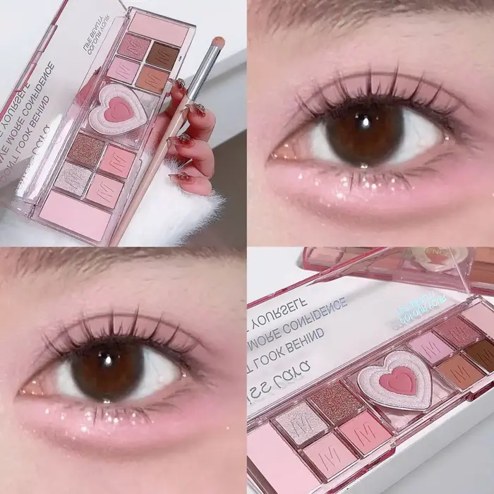 Palette de fards à paupières rose