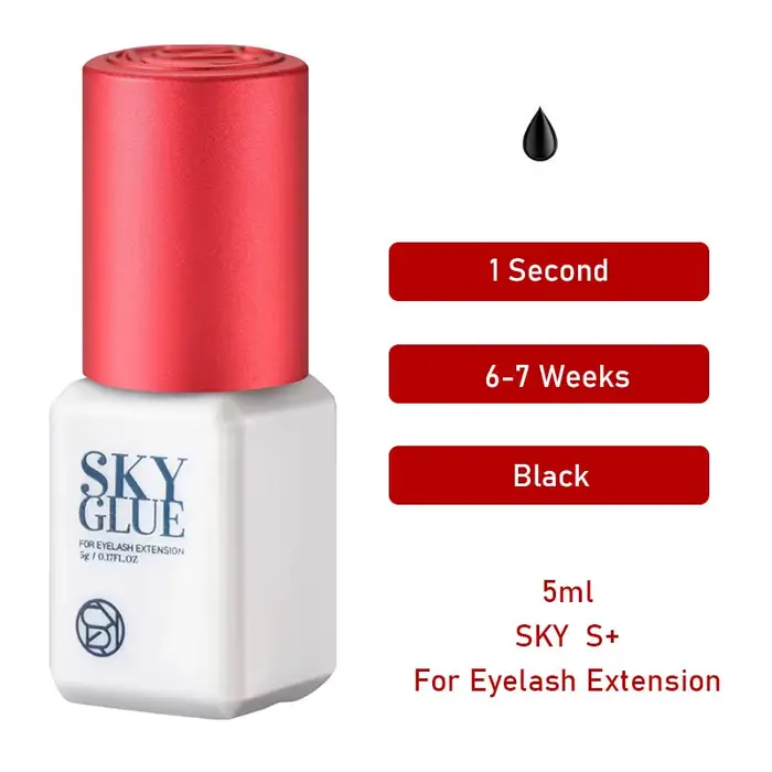 Brins de colle pour faux-cils, 10 bouteilles, fournitures d'extension coréennes, noir, rouge, bleu,