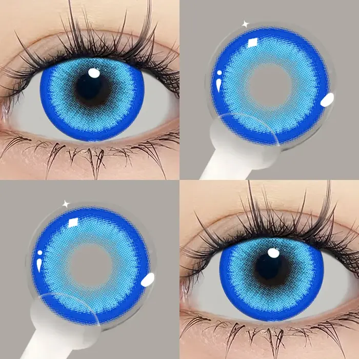 Couleur bleue Contact coréen grands yeux lentille Cosplay Contacts nouvelle arrivée maquillage de haute qualité