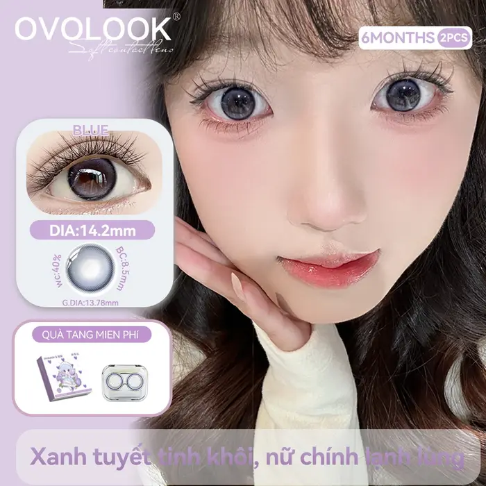 OVOLOOK - 1 paire (2 pièces) de lentilles de contact colorées à grand diamètre
