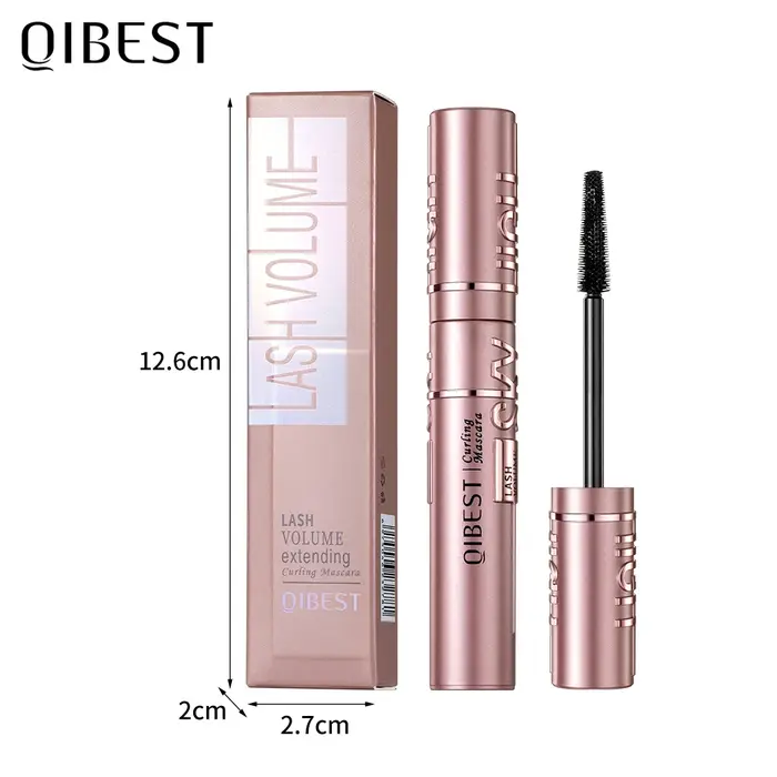 QIBEST nouvelle Fiber de soie Mascara noir imperméable longue durée Extension cils allongement Curli