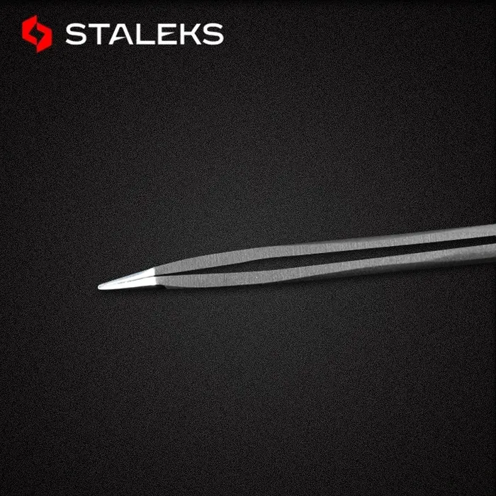 STALEKS Pro – pincettes droites et incurvées en acier inoxydable de haute précision, série TE, outil