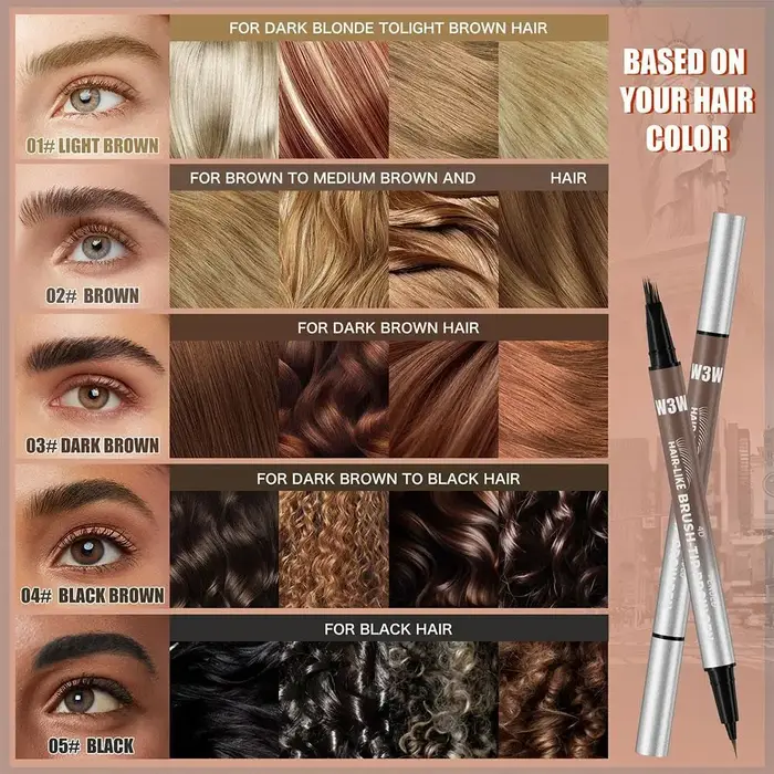 Nouveau crayon à sourcils semblable à des cheveux 4D