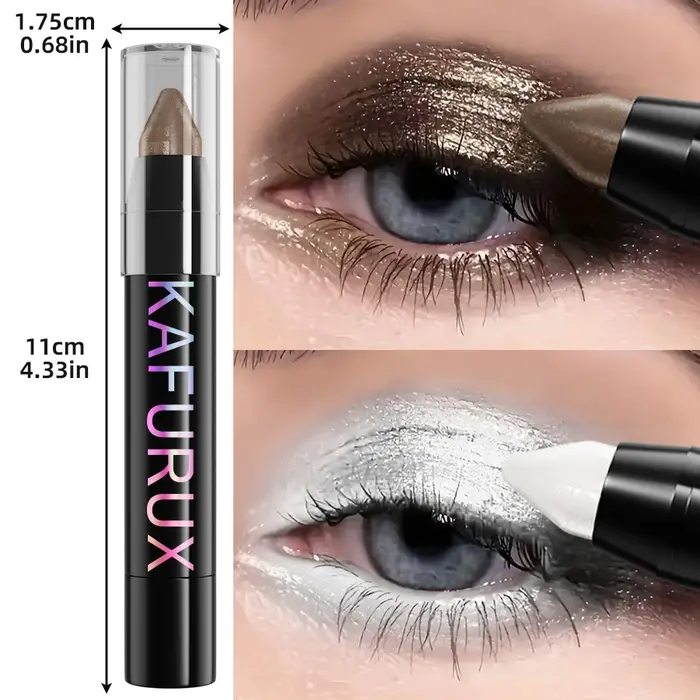 24 couleurs nacré paillettes fard à paupières Eyeliner crayon imperméable mat nu ombre