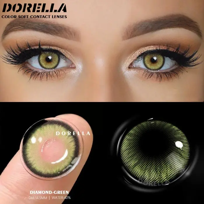 D'ORELLA 1 paire de lentilles de Contact de couleur pour les yeux, lentilles marron d'aspect naturel, lentilles grises, lentilles pour les yeux bleus, usage annuel, belle élève