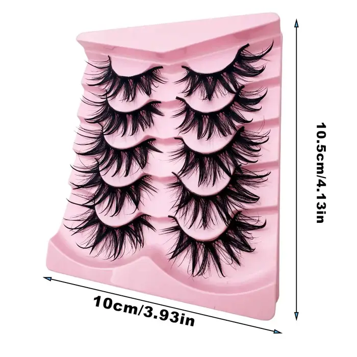 5 paires de faux cils à la mode