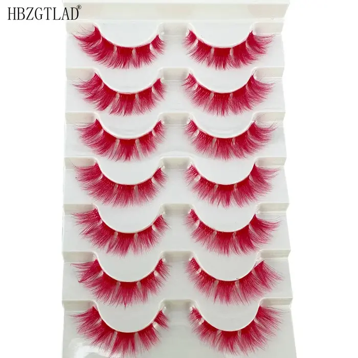 Cils de couleur rose Manga
