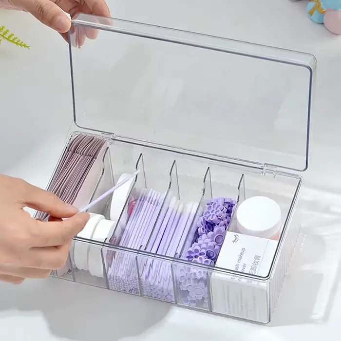 Boîte de rangement de grande capacité pour outils de maquillage, étui à pince à épiler pour extensio