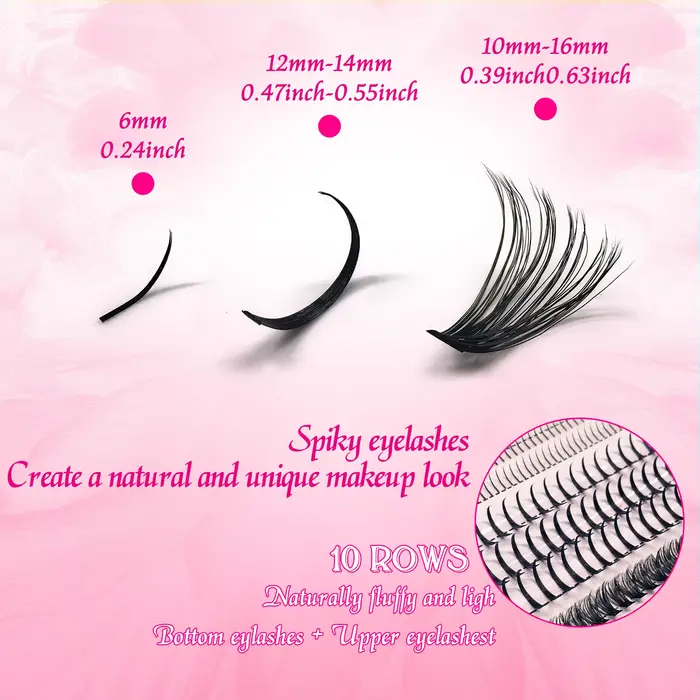 10 rangées de faux cils DIY