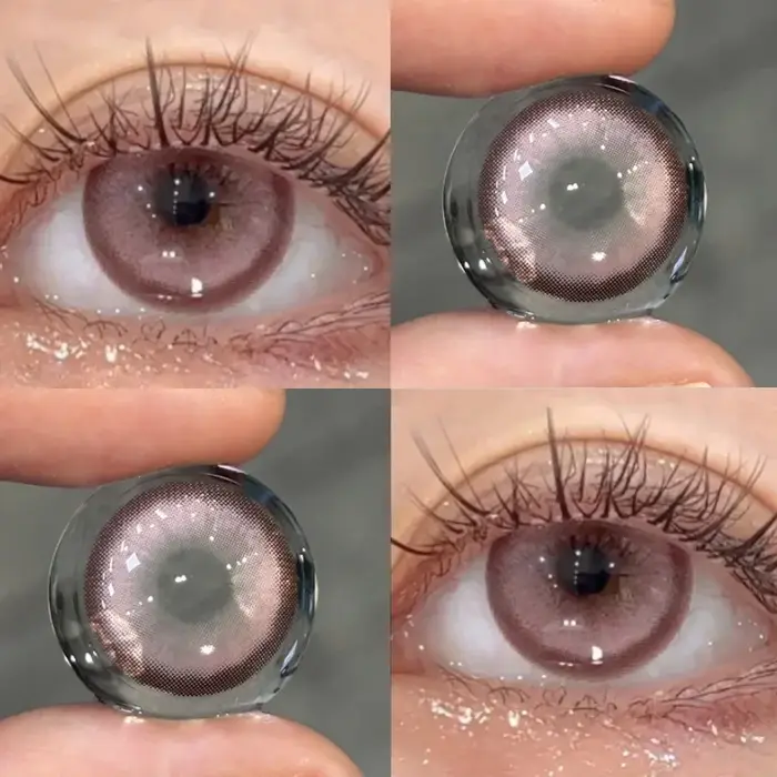 KSSEYE 2 pièces lentilles de Contact rouges avec Prescription beauté élèves naturel doux yeux