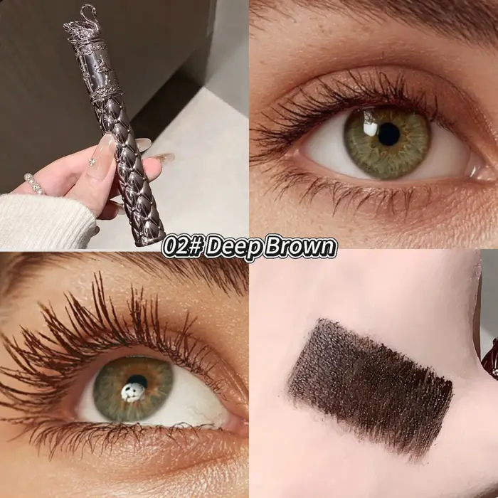 SHAQINUO Mascara 4D Imperméable Anti-bavures Épaississant Allongeant Fixateur de Courbure Volumisant Effet Cils Naturels Cosmétiques pour les Yeux