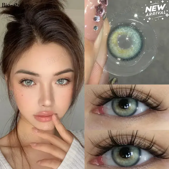 Bio-essence 1 paire de lentilles de contact de couleur verte