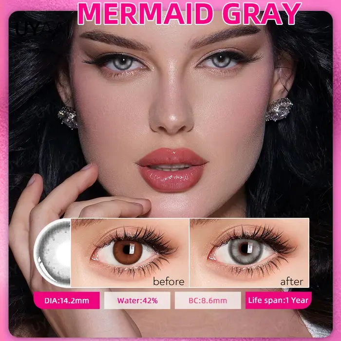 UYAAI lentilles de Contact nouveau maquillage élèves colorés cosmétiques marron naturel élève lentil