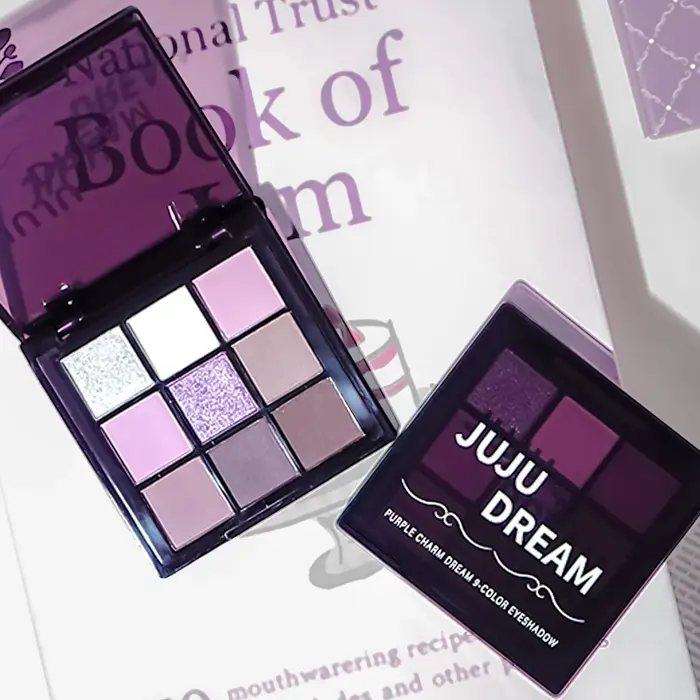 Violet charme rêve fille neuf couleurs ombre à paupières plaque fumée