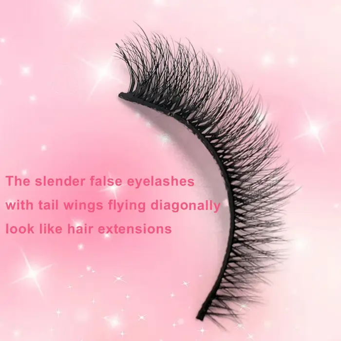 10 paires de faux cils épais et recourbés avec un effet de maquillage naturel en trois dimensions