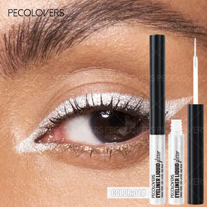 Crayon Eyeliner liquide métallique à paillettes imperméables