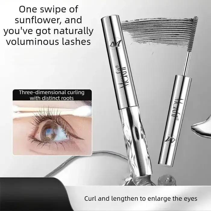 Mascara à tête de brosse spirale imperméable - Tube en acier