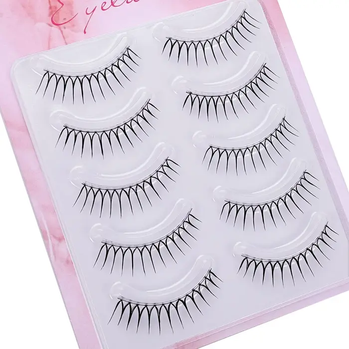 W6 + Black Cryptage Girl Group Faux cils! Groupe Love Bean