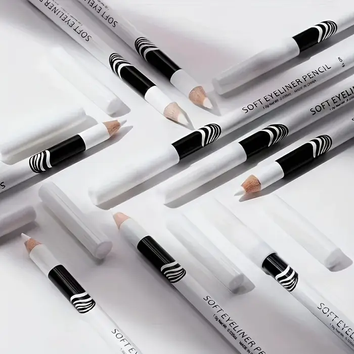 Stylo Eyeliner intérieur blanc avec tige en bois