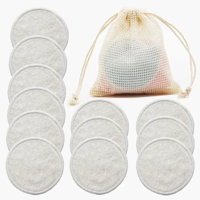 12 tampons démaquillants réutilisables pour tous types de peau