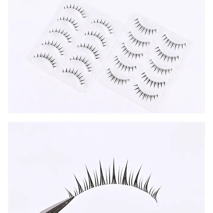 Faux cils de cosplay, 5 paires de cils effet petit diable