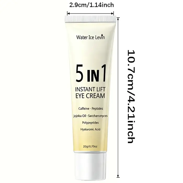 Crème pour les yeux à effet liftant instantané 5 en 1. Résultats en 2 minutes. Lisse les poches sous