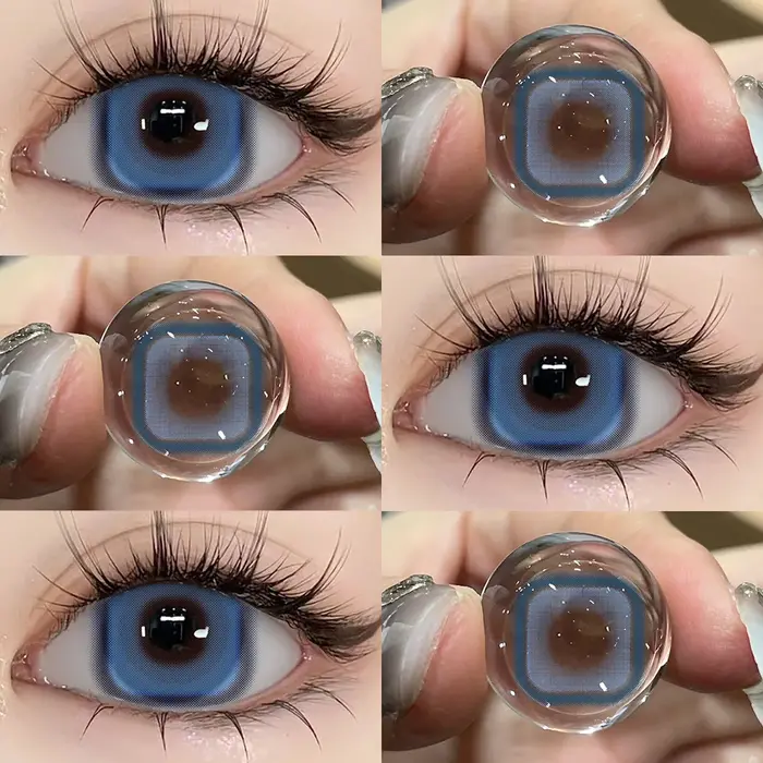 Lentilles de contact colorées UYAAI : bleues, pour grands yeux, noires, vertes, marron naturel, roug