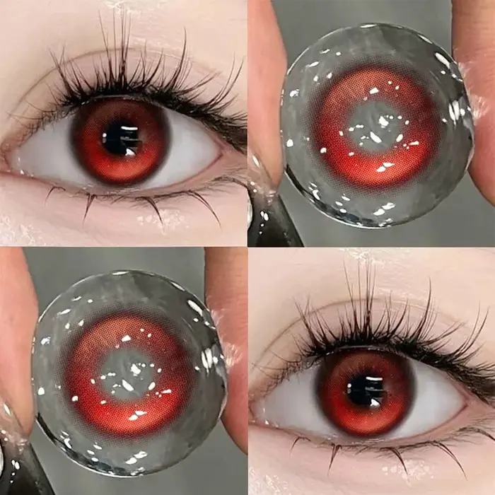 DUOXIU 1 paire de lentilles de Contact de couleur rouge pour élèves