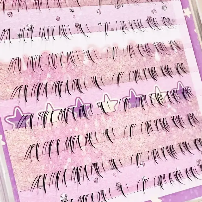 10 rangées de cils inférieurs fée faux