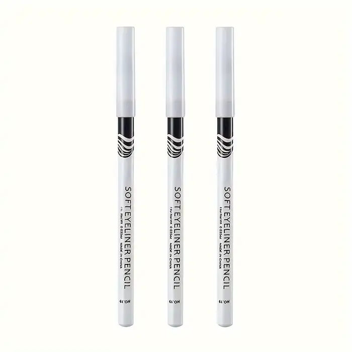Eyeliner blanc imperméable 3 pièces. Longue durée, lisse, facile à porter. Éclaircissant pour les ye