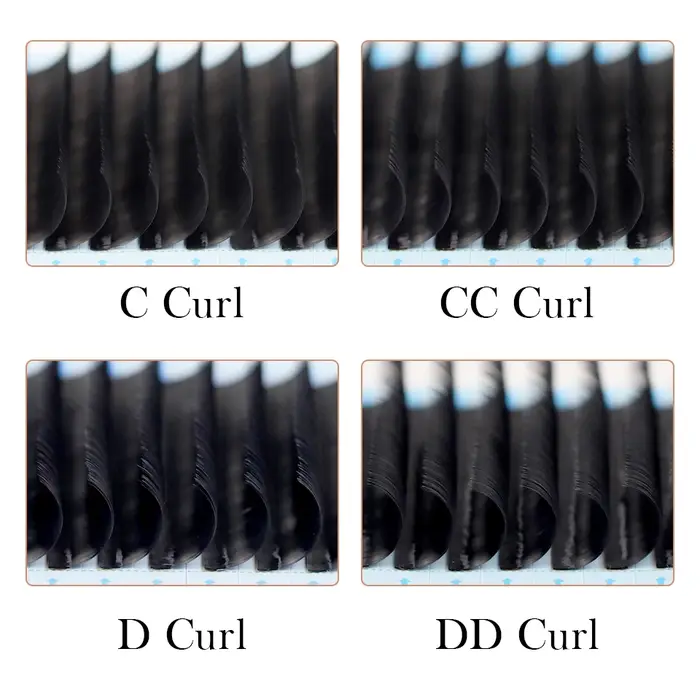 AGUUD-Extensions de Cils Individuels en Faux Vison, 16 Rangées, 16-20mm, 256 Cils en Cachemire Noir,