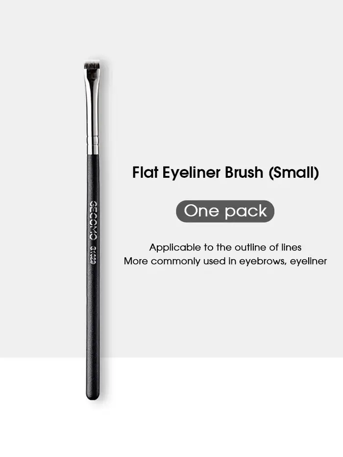 KSHBO Eyeliner brosse à sourcils ne mange pas de poudre facile à guérir la main lame tête plate circulaire Arc réparation des yeux pinceau de maquillage
