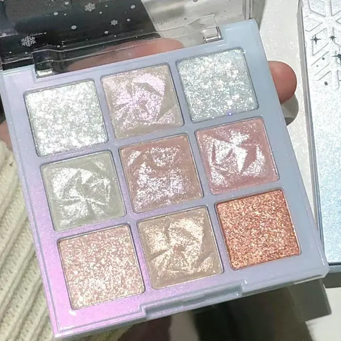 Palette de fards à paupières flocon de neige
